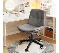 KHUKHU Chaise de Bureau Ergonomique en Cuir PU, Hauteur réglable, Soutien Lombaire, siège Roulant for Bureau, étude et Autres activités(Set of 1)