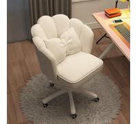 KHUKHU Chaise de Bureau Papillon à Dossier Moyen, rembourrée, Moderne, capitonnée, pivotante, réglable en Hauteur, en Velours, for Ordinateur