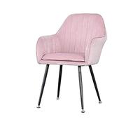 KhUkhu Chaise De Salle À Manger en Velours Fauteuil De Salon avec Pieds en Métal Siège Et Dossier en Velours, Chaise De Canapé De Loisirs,A