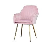 KhUkhu Chaise De Salle À Manger en Velours Fauteuil De Salon avec Pieds en Métal Siège Et Dossier en Velours, Chaise De Canapé De Loisirs,A1