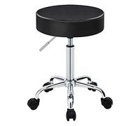 KHUKHU Chaise pivotante à roulettes réglable en Hauteur for Massage, Clinique médicale, Tatouage, Spa, Salon, Tabouret avec roulettes(D)