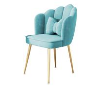 KhUkhu Chaises De Salle À Manger en Velours, Fauteuil De Cuisine Rembourré avec Pieds en Métal Doré, Chaises D'appoint De Loisirs pour Salle À Manger, Salon, Chambre À Coucher,E