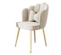 KhUkhu Chaises De Salle À Manger en Velours, Fauteuil De Cuisine Rembourré avec Pieds en Métal Doré, Chaises D'appoint De Loisirs pour Salle À Manger, Salon, Chambre À Coucher,B