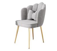 KhUkhu Chaises De Salle À Manger en Velours, Fauteuil De Cuisine Rembourré avec Pieds en Métal Doré, Chaises D'appoint De Loisirs pour Salle À Manger, Salon, Chambre À Coucher,F