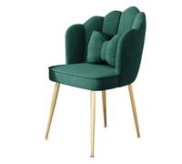 KhUkhu Chaises De Salle À Manger en Velours, Fauteuil De Cuisine Rembourré avec Pieds en Métal Doré, Chaises D'appoint De Loisirs pour Salle À Manger, Salon, Chambre À Coucher,C