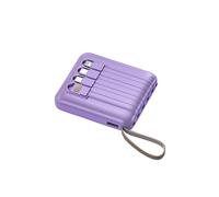 KhUkhu Chargeur Portable Power Bank 20 000 Mah avec Écran, Charge Rapide, Chargeur De Téléphone Portable, 4 Cordons d'alimentation,Violet