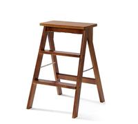 KhUkhu Escabeau De Cuisine en Bois pour Adultes, Escabeau Pliable en Bois Massif, Repose-Pieds Pliable Portable, Petit Tabouret Multifonction