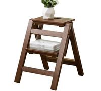 KhUkhu Escabeau en Bois Échelle d'escalade De Cuisine Échelle Pliable À Deux Marches Banc en Bois Support De Rangement Ménager