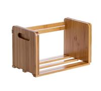 KhUkhu Étagère de Bureau en Bambou, étagère de Rangement réglable Vintage, étagère d'affichage, Support de Livres, bibliothèque