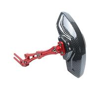 KHUKHU Garde Boue pour CBR 600F pour CBR 125R NC 750X Moto Aluminium Garde-Boue Arrière en Fiber De Carbone Imprimé en Plastique Garde-Boue Moto Garde-Boue Ailes Moto (Couleur : Rouge)