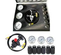 KhUKhu Kit de Test de Pression de système de Charge de gaz d'accumulateur d'azote hydraulique 400bar 6000PSI Ensemble de Tuyau de Valve de gaz de Remplissage d'outil Gonflable avec étui