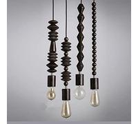 KhUkhu Plafonnier Intérieur E27, Éclairage Vintage, Suspension Industrielle, Lampe Suspendue, Cage en Métal Noir, Fer pour Couloir, Porche, Chambre À Coucher, Café