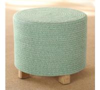 KhUkhu Poufs Repose-Pieds en Fil De Coton Repose-Pieds Ronds Tabouret À Chaussures Poufs pour La Chambre Poufs pour Le Salon,Vert,30x31cm