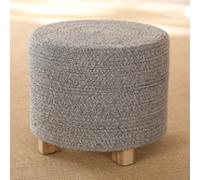 KhUkhu Poufs Repose-Pieds en Fil De Coton Repose-Pieds Ronds Tabouret À Chaussures Poufs pour La Chambre Poufs pour Le Salon,Gris,30x31cm