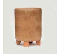 KhUkhu Poufs Repose-Pieds Rond Pieds en Bois Repose-Pieds Poufs pour La Chambre Repose-Pieds pour Le Salon Tabouret Coiffeuse Tabouret,Light Yellow,29x29x40cm