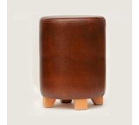 KhUkhu Poufs Repose-Pieds Rond Pieds en Bois Repose-Pieds Poufs pour La Chambre Repose-Pieds pour Le Salon Tabouret Coiffeuse Tabouret,Marron,29x29x40cm