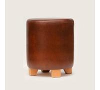 KhUkhu Poufs Repose-Pieds Rond Pieds en Bois Repose-Pieds Poufs pour La Chambre Repose-Pieds pour Le Salon Tabouret Coiffeuse Tabouret,Marron,29x29x35cm
