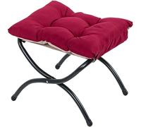 KhUkhu Repose-Pieds Repose-Pieds en Cachemire Doux pour La Peau Petit Repose-Pieds, Siège Rembourré Pliable Et Portable Repose-Pieds, Pouf Léger, pour Salon Dortoir,Rouge