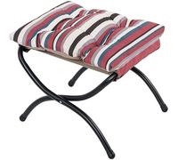 KhUkhu Repose-Pieds Repose-Pieds en Cachemire Doux pour La Peau Petit Repose-Pieds, Siège Rembourré Pliable Et Portable Repose-Pieds, Pouf Léger, pour Salon Dortoir,Stripes