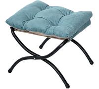 KhUkhu Repose-Pieds Repose-Pieds en Cachemire Doux pour La Peau Petit Repose-Pieds, Siège Rembourré Pliable Et Portable Repose-Pieds, Pouf Léger, pour Salon Dortoir,Lake Blue