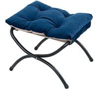 KhUkhu Repose-Pieds Repose-Pieds en Cachemire Doux pour La Peau Petit Repose-Pieds, Siège Rembourré Pliable Et Portable Repose-Pieds, Pouf Léger, pour Salon Dortoir,Treasure Blue