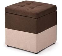 KhUkhu Repose-Pieds Repose-Pieds en Cachemire Doux pour La Peau Petit Repose-Pieds, Siège Rembourré Pliable Et Portable Repose-Pieds, Pouf Léger, pour Salon Dortoir,Marron