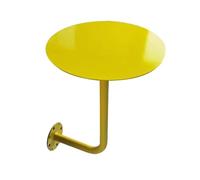 KhUkhu Table Basse Ronde Murale Colorée, Petite Table De Comptoir pour Café, Porte-Cartes, Table D'appoint Contre Le Mur,Jaune,35cm