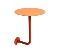 KhUkhu Table Basse Ronde Murale Colorée, Petite Table De Comptoir pour Café, Porte-Cartes, Table D'appoint Contre Le Mur,Orange,40cm