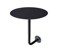 KhUkhu Table Basse Ronde Murale Colorée, Petite Table De Comptoir pour Café, Porte-Cartes, Table D'appoint Contre Le Mur,Nero,40cm