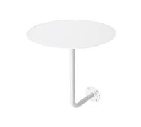 KhUkhu Table Basse Ronde Murale Colorée, Petite Table De Comptoir pour Café, Porte-Cartes, Table D'appoint Contre Le Mur,Blanc,40cm