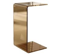KhUkhu Table D'appoint en Acrylique Transparente Style Nordique en Forme De C, Table D'appoint Rectangulaire De Luxe Minimaliste Et Légère pour Petits Espaces De Vie