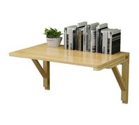 KhUkhu Table Pliante Murale en Bois Massif pour Ordinateur, Table à Manger Suspendue au Mur, Table d'appoint, Support pour Ordinateur Portable, 70 cm x 50 cm