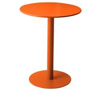 KhUkhu Tables De Bar Rondes Et D'appoint De Style Bistrot, avec Plateau en Fer, Idéales pour Un Salon Ou Un Restaurant.,Orange