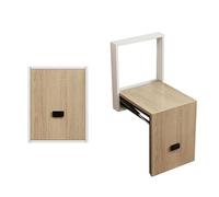 KhUkhu Tabouret à chaussures pliable à fixation murale, siège de salle de bain, tabouret pliable en bois massif, banc à chaussures invisible pour salle de bain, salon, B