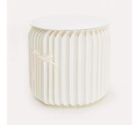 KhUkhu Tabouret en Papier Pliable, Chaise Ronde Créative en Papier Kraft avec Structure Hexagonale en Nid d'abeille pour L'école, Le Salon, La Salle À Manger Et Le Dortoir, Blanc,Blanc,32x35cm