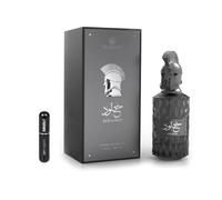 Khulood Extrait de parfum 85 ml, parfum arabe unisexe de longue durée, avec atomiseur rechargeable, parfum frais et boisé avec notes d'ananas, pomme verte et musc blanc (Khulood)