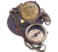 KHUMYAYAD Boussole en Laiton avec Inscription inspirante pour Fils, Cadeaux Religieux chrétiens Inspirants, Hommes et Femmes, Cadeau de Remise de diplôme