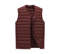 KHUSZTMI Gilet Homme Sans Manche Gilet Matelassé Matelassé Pour Homme Gilet Léger Et Pliable Col En V Gilet Chauffant Coupe-Vent Sans Manches Gilet Matelassé D'Extérieur Décontracté Vestes Av