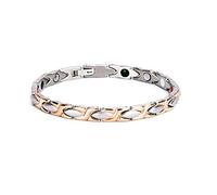 KhuWan Bijoux Occidentaux Chaîne Infinity ION Négatif Anti-Fatigue Magnétique Germanium Pierre Titane Acier Médical Lien Bracelet