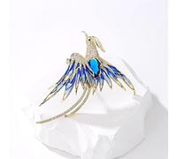 KhuWan Cristal Phoenix Oiseau Broches pour Femmes Hommes 5 Couleurs émail vol beauté Oiseau fête Bureau Broche Broche Cadeaux