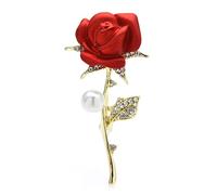 KhuWan Doux Laque Rose Fleur Broche Femmes Hommes Rouge Bleu Beauté Fleur Broche Broche Cadeau