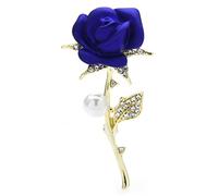 KhuWan Doux Laque Rose Fleur Broche Femmes Hommes Rouge Bleu Beauté Fleur Broche Broche Cadeau
