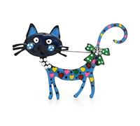 KhuWan Mignon Chat Broche 2 Couleurs émail Animal de Compagnie fête décontracté Broche Broche Dames Hommes Cadeaux