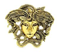 KhuWan Vintage Medusa Broches Femmes Hommes 2 Couleurs mythologie Grecque Serpent Dame Figure fête décontracté Broche Broches Cadeaux