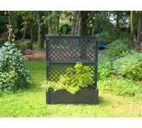 KHW Bac à plantes avec treillis central, 100 cm de long, 110 litres, plastique (anthracite)