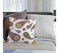 KHWEJ Taie d'oreiller 40x40 cm Imprimer Housse Coussin pour Maison Le Salon Taie Oreiller Réversible Housse de Coussin,Motif Cachemire, Motifs Cachemire persans Vintage et imprimé Style Hippie d'insp