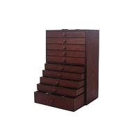 KHYTEBV Coffret à Bijoux en Bois à 10 Niveaux avec tiroir, très Grand Format, idéal pour Ranger Vos Bijoux, idéal comme Cadeau pour Femme