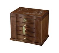 KHYTEBV Coffret à Bijoux en Bois verrouillable, Grand tiroir Multicouche, boîte de Rangement pour Bijoux, Cadeau d'anniversaire pour Femmes