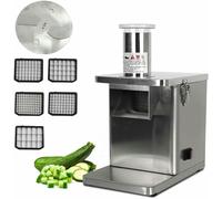 KHYTEBV Coupe-Fruits et légumes Professionnel 250 W, broyeur d'aliments pour oignons, Pommes de Terre, Fruits, 5 Couteaux de Coupe et 1 trancheuse, Coupe Efficace des légumes