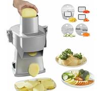 KHYTEBV Coupe-légumes électrique 4 en 1 Robot de légumes Commercial pour trancher, hacher, Couper en dés et décaper Comprend Un Coupe-Frites et Un Coupe-légumes